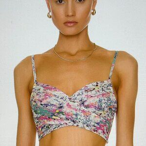 Rococo Sand Lelia Bandeau Crop Top in Multicolor Size M